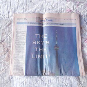 Rare 1989 Toronto Star Newspaper SkyDome